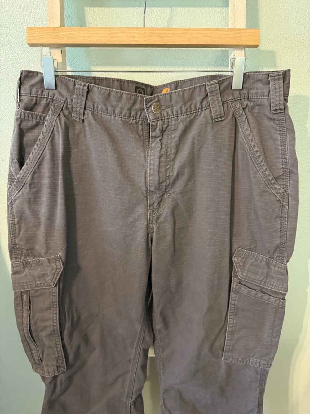 Carhartt Men's Charcoal Gray Cargo Pants Relaxed Fit Size 36x32 - Picture 2 of 10